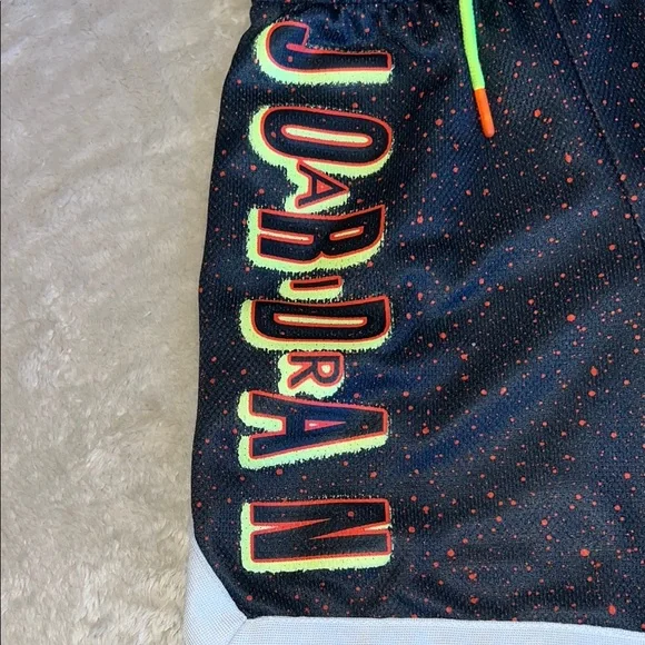 Jordan Black Shorts with Neon and White Details - Picture 5 of 9